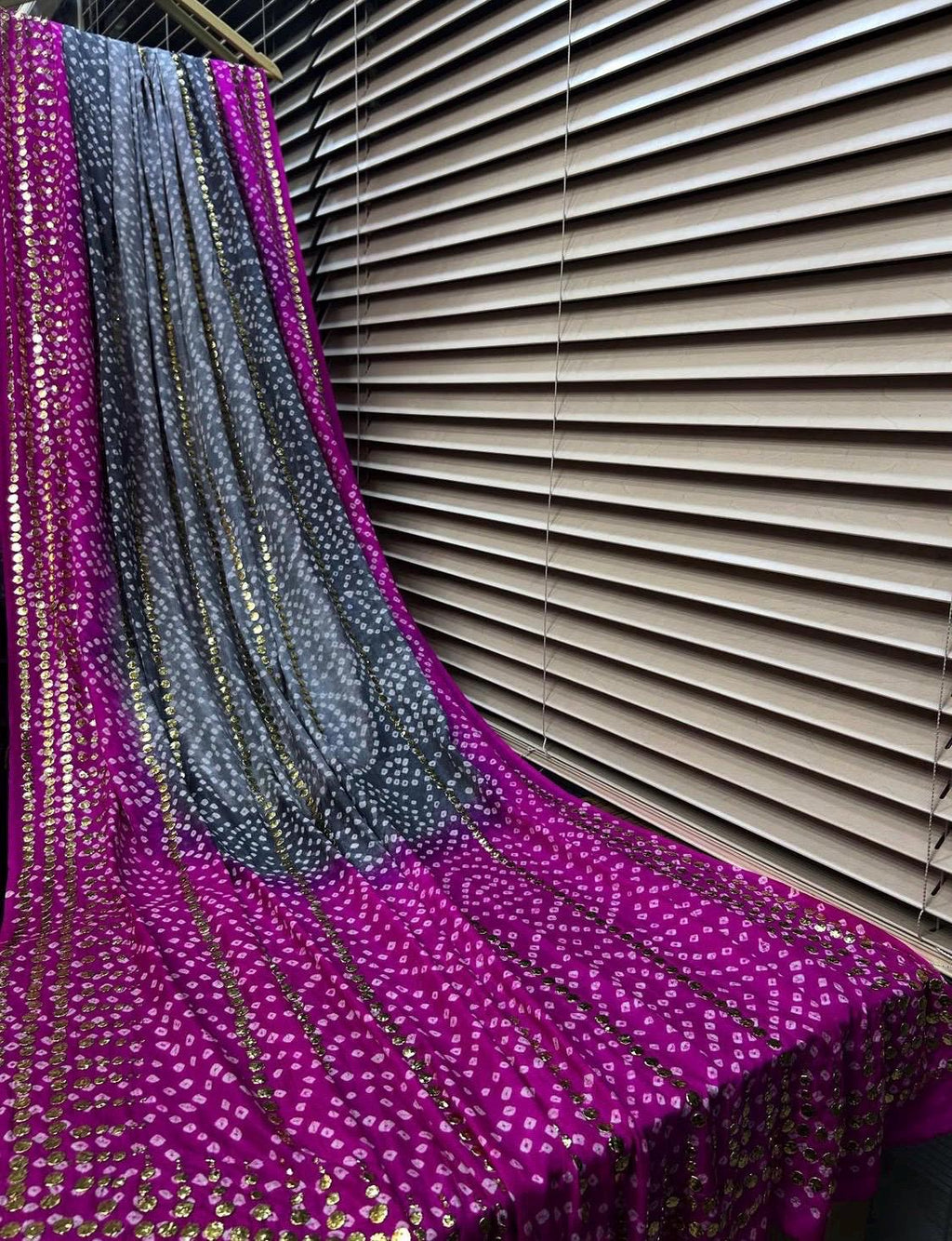 Gaji Silk Dupatta: Mukesh Work, Festive Wear