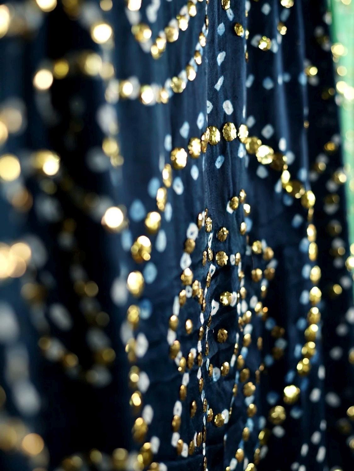 Blue Kamdani Embroidered Shawl: Indian Bridal Tilla Shawl