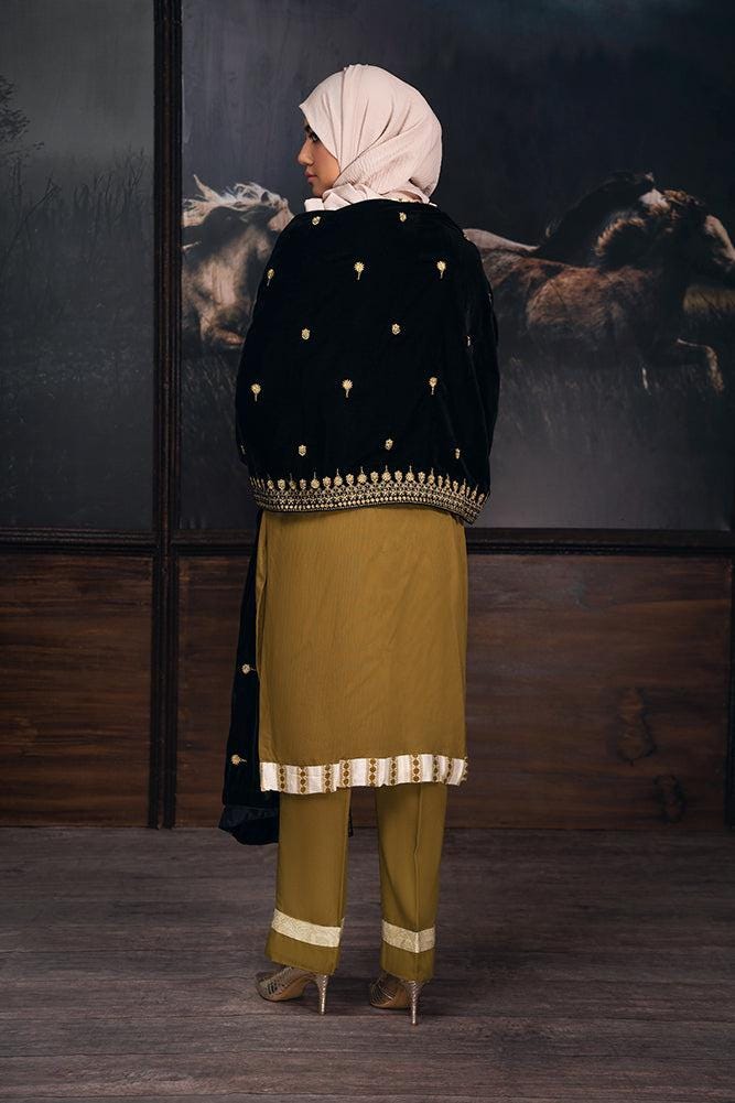 Black Elegant zardosi Velvet Shawl | Sequin & Tila Embellished Wrap | black wedding shawl,Indian shawl kashmiri,black shawls,