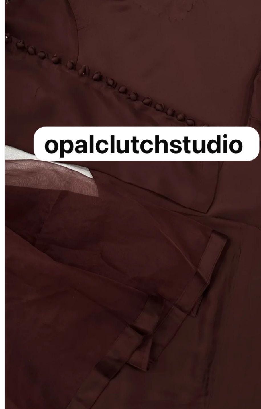 Brown Silk Farshi Shalwar Kameez, Organza Dupatta