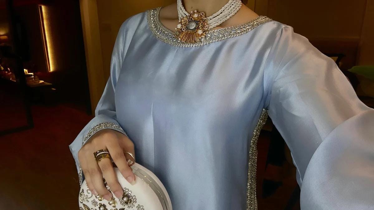 Blue Silk Kameez Shalwar, Pakistani Outfit, Stone Work 3pc