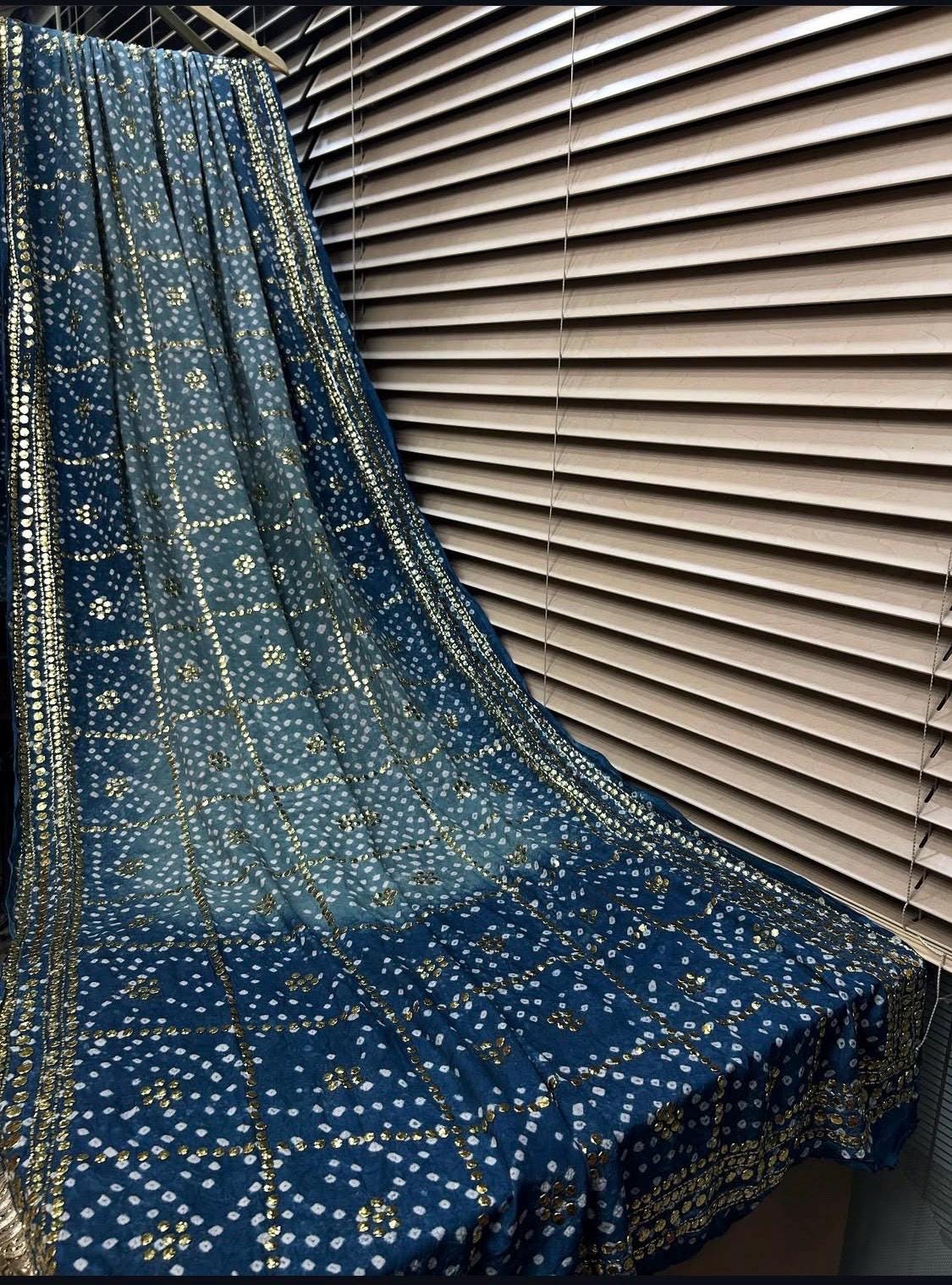 Gaji Silk Dupatta: Mukesh Work, Festive Wear