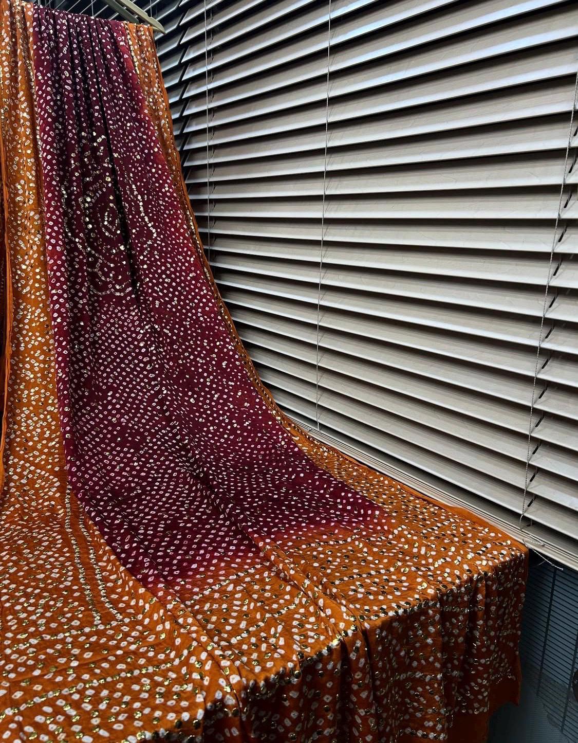 Gaji Silk Dupatta: Mukesh Work, Festive Wear