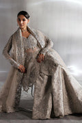 Designer Grey Organza Pakistani Suit, kamdani Sequence Work, Eid Outfit