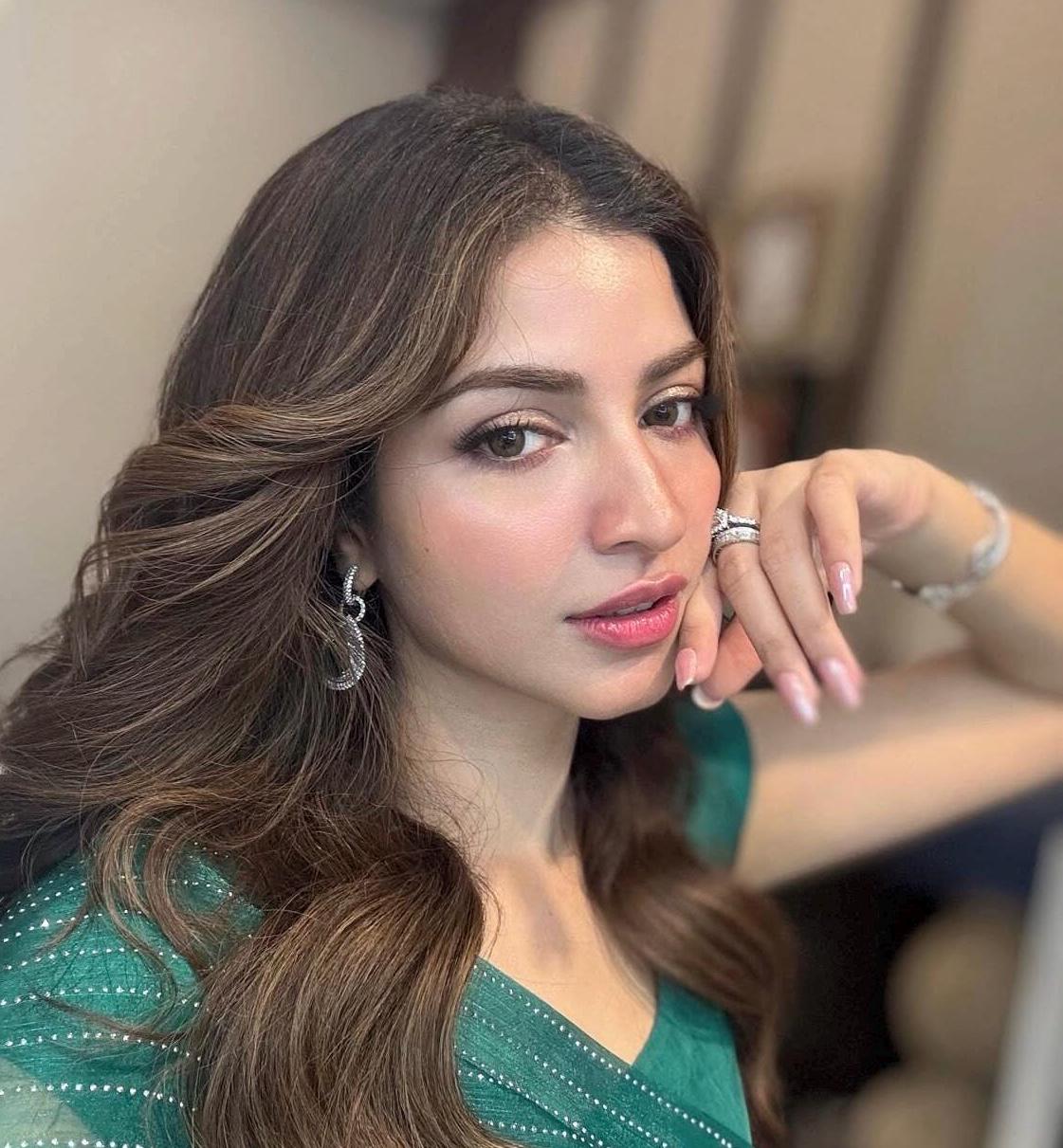 Sequins Embroidered Saree: Midnight Sky Lava Silk Indian Party Wear