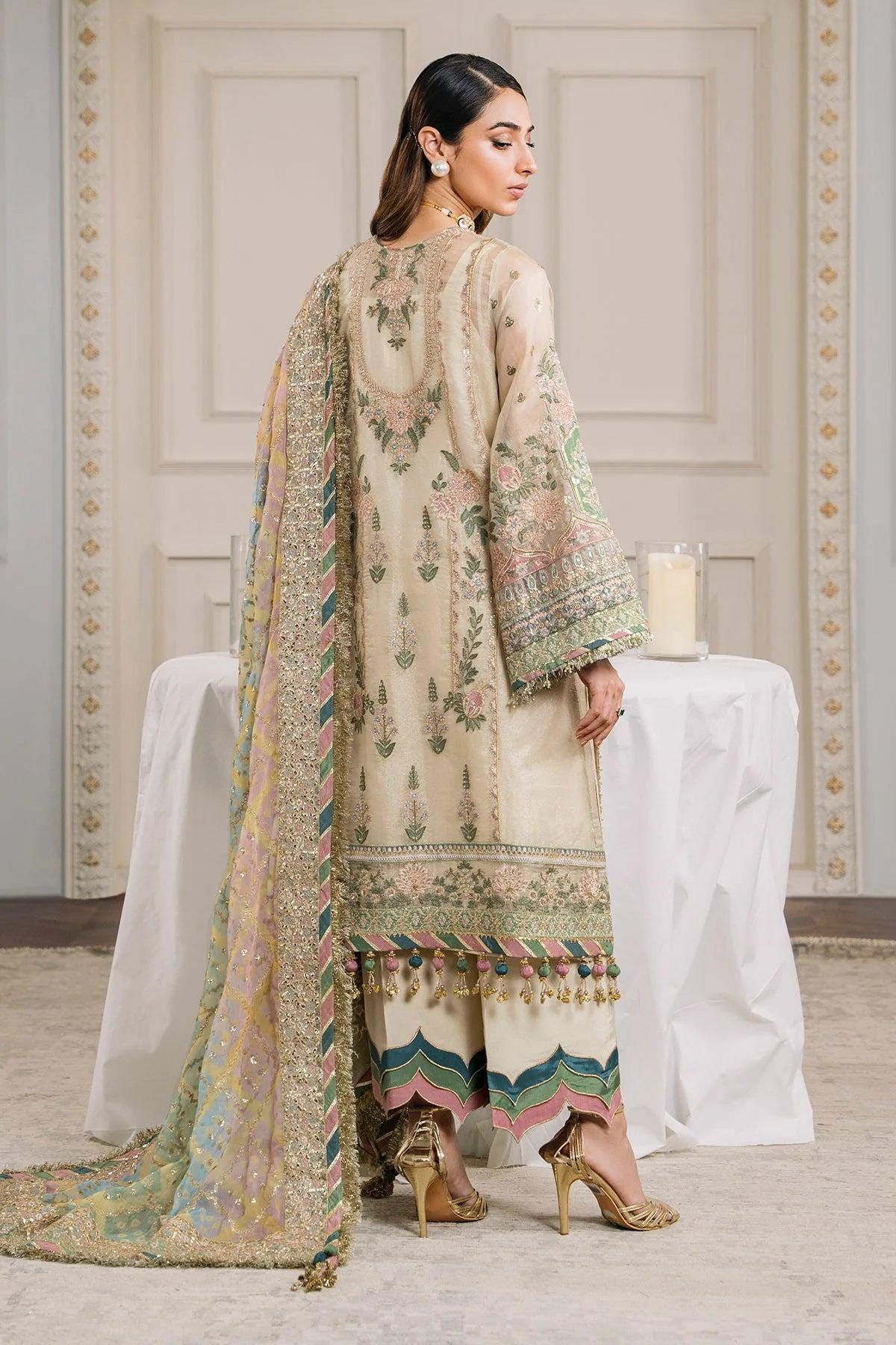 Embroidered Masuri Kurta Palazzo Suit | Pakistani 3-Piece Dress