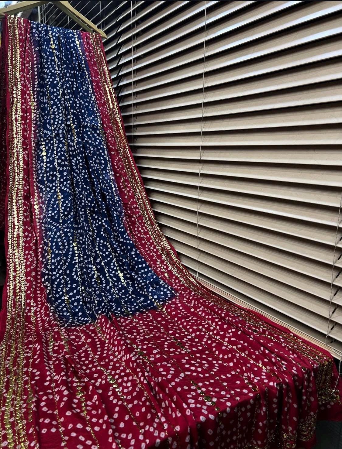 Gaji Silk Dupatta: Mukesh Work, Festive Wear