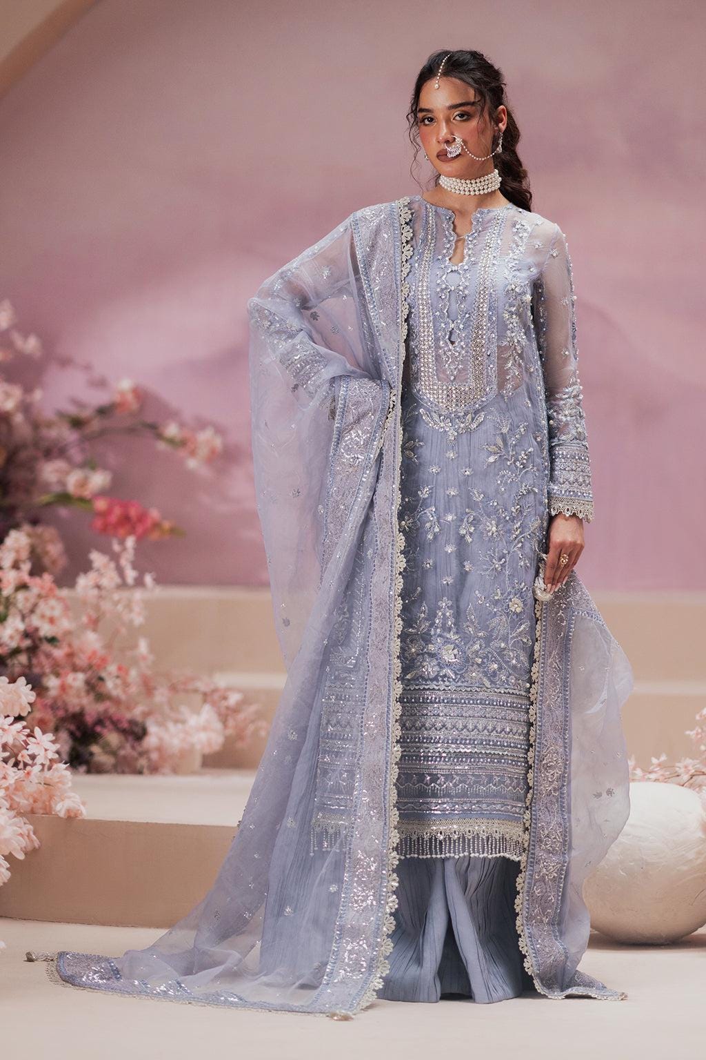 Embroidered Organza Pakistani Suit, Kamdani Partywear Dress