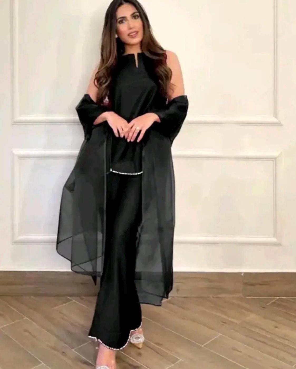 Hot Pink Silk Shalwar Kameez: Pakistani Bell-Bottom Outfit