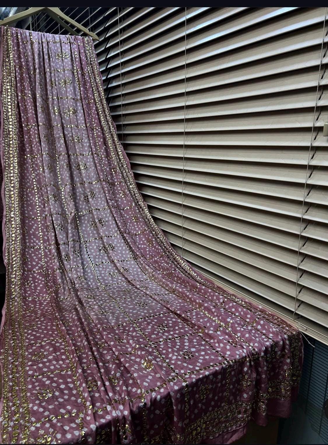 Gaji Silk Dupatta: Mukesh Work, Festive Wear