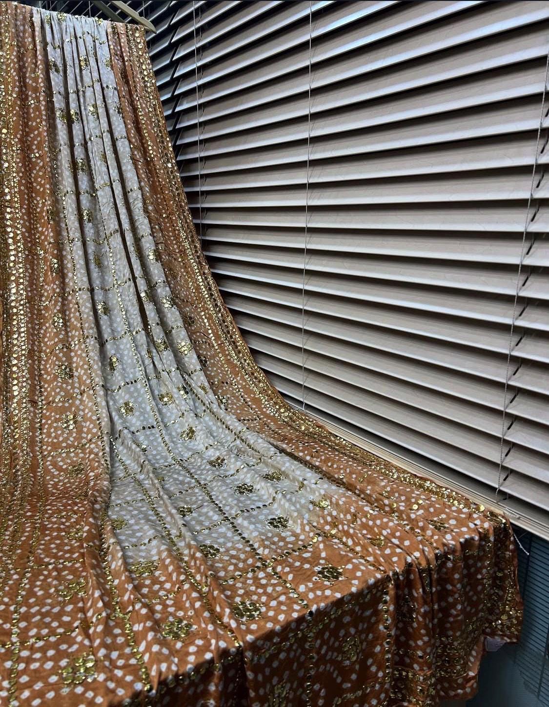 Gaji Silk Dupatta: Mukesh Work, Festive Wear