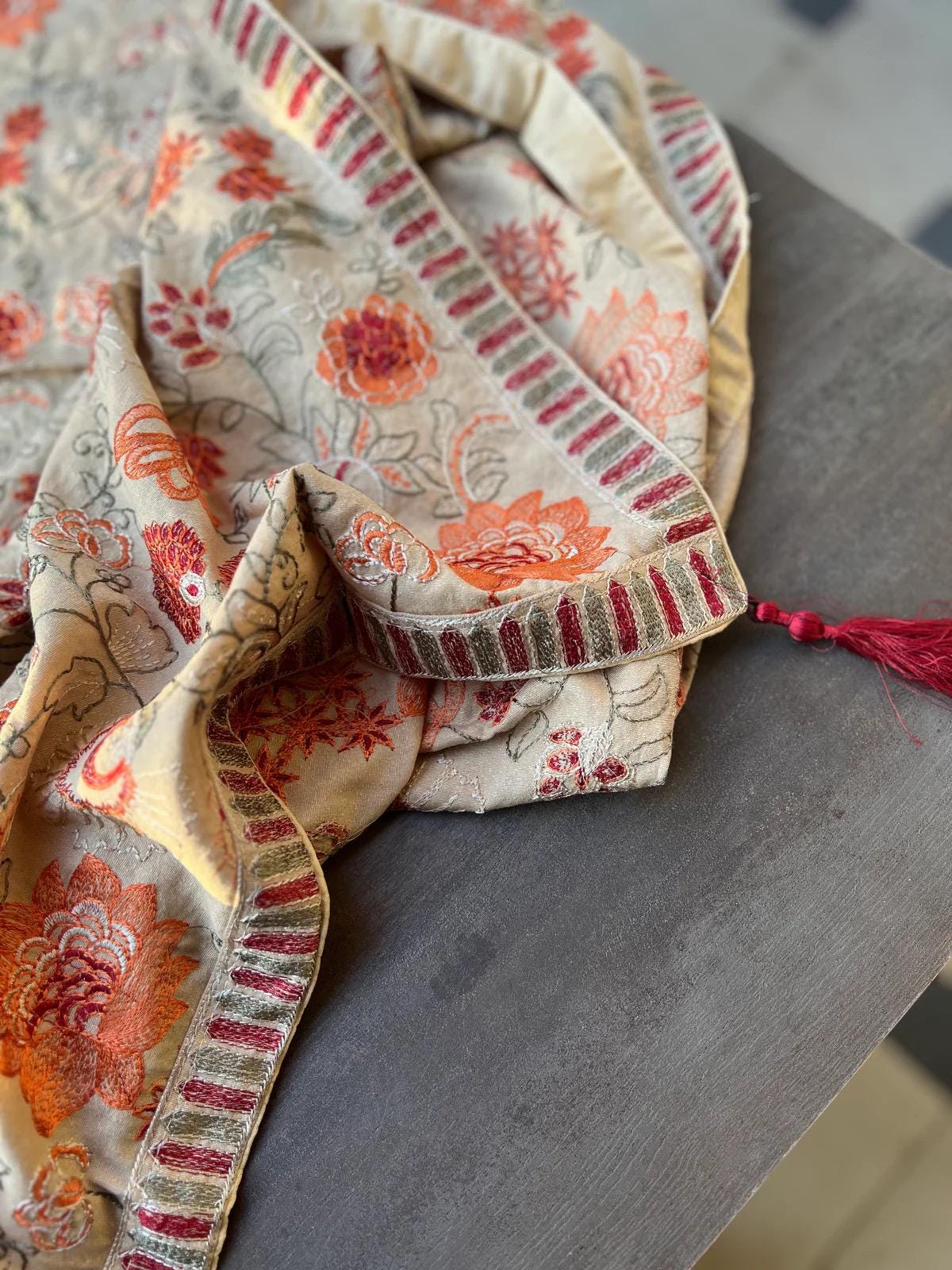 Embroidered Karandi Shawl | Luxury Indian Wedding Wrap