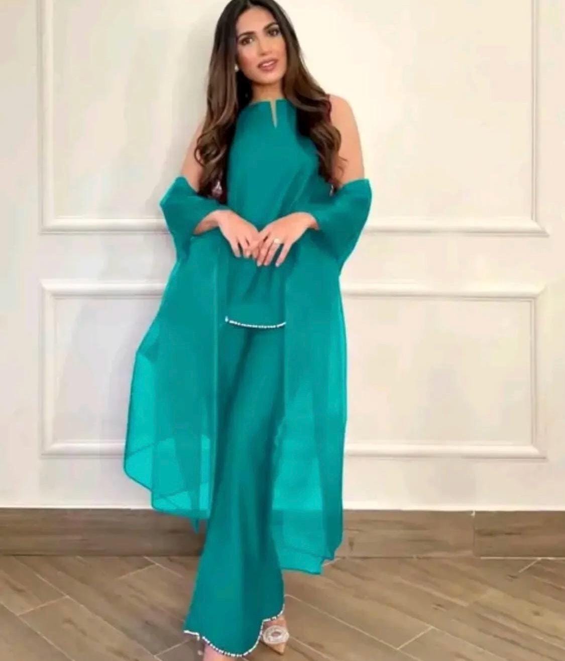 Hot Pink Silk Shalwar Kameez: Pakistani Bell-Bottom Outfit