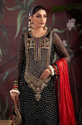 Hand Embroidered Pakistani 3pc Suit | Black Chunnari Chiffon, Festive Wedding Wear