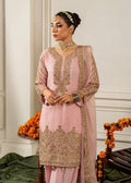 Blush Pink Kamdani Punjabi Suit: 3-Piece Chiffon Pakistani Wedding Outfit