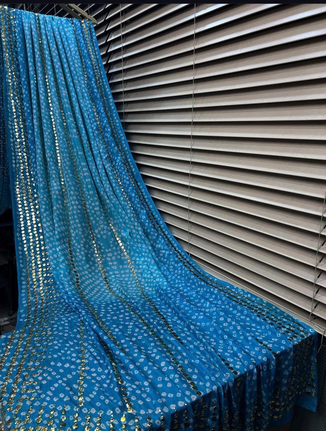 Gaji Silk Dupatta: Mukesh Work, Festive Wear