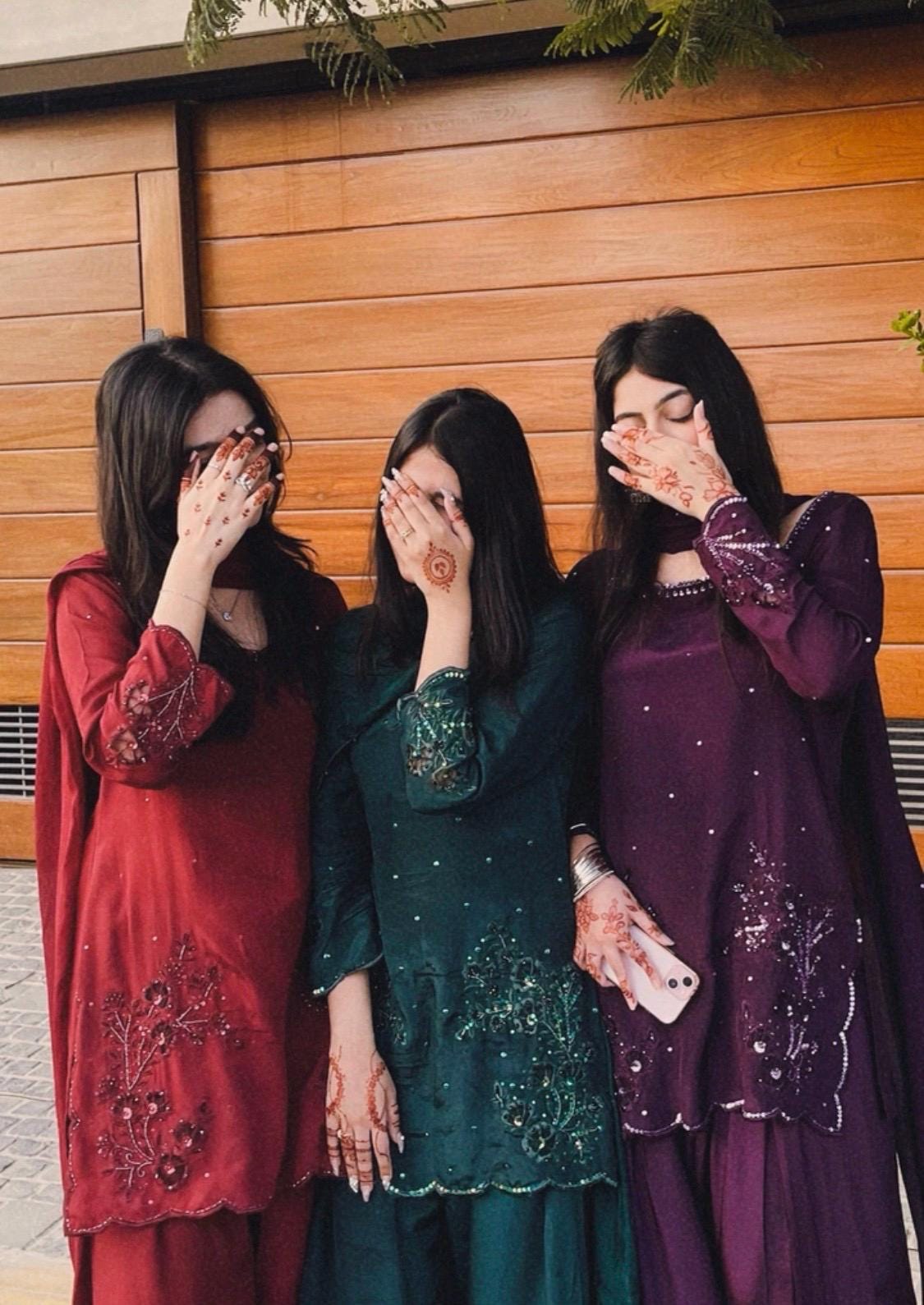 Sequin Red Silk Farshi Shalwar: Pakistani Dress