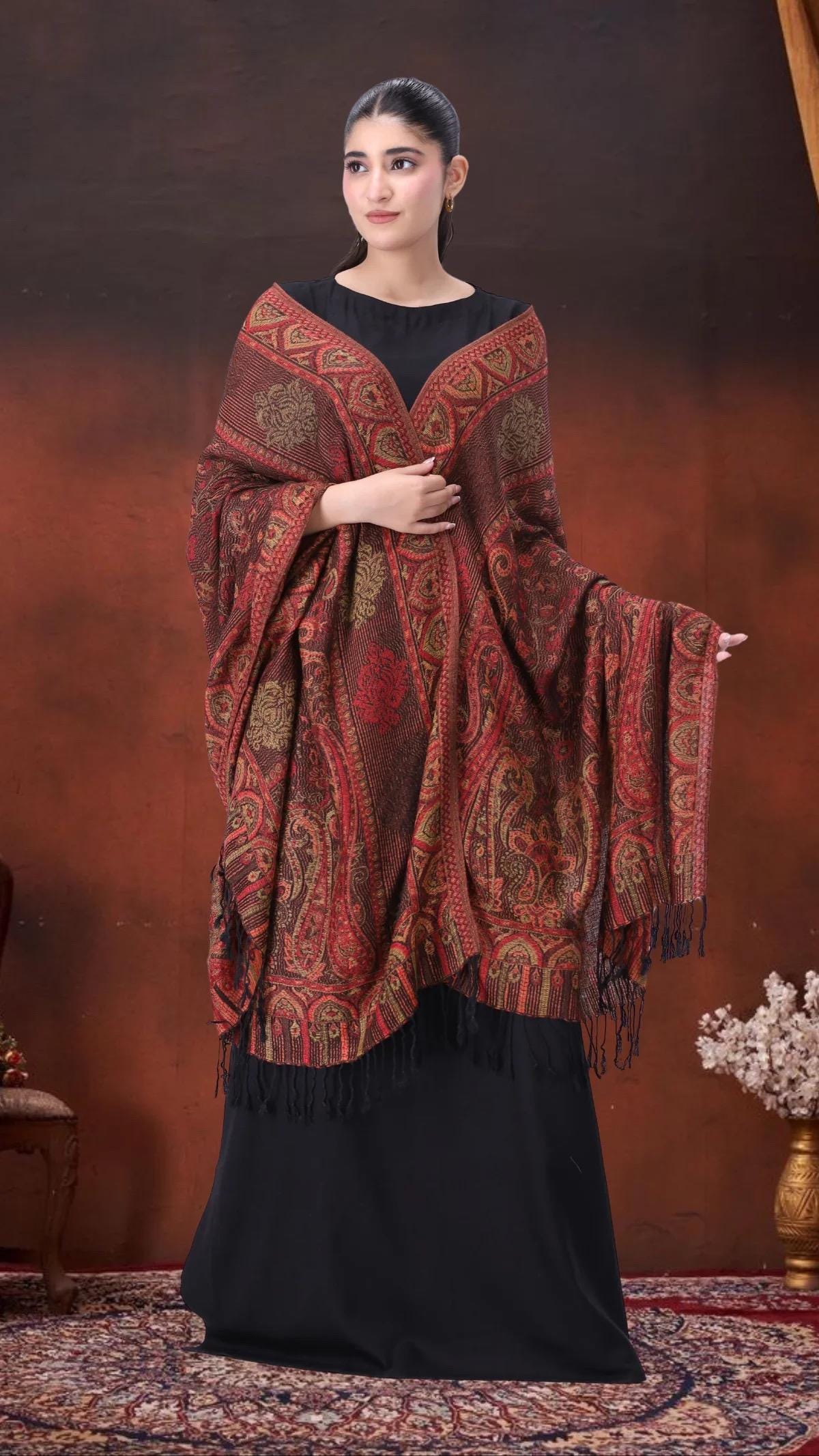 pashimana cashmere Shawl: Indian Festive Wear,winter shawl