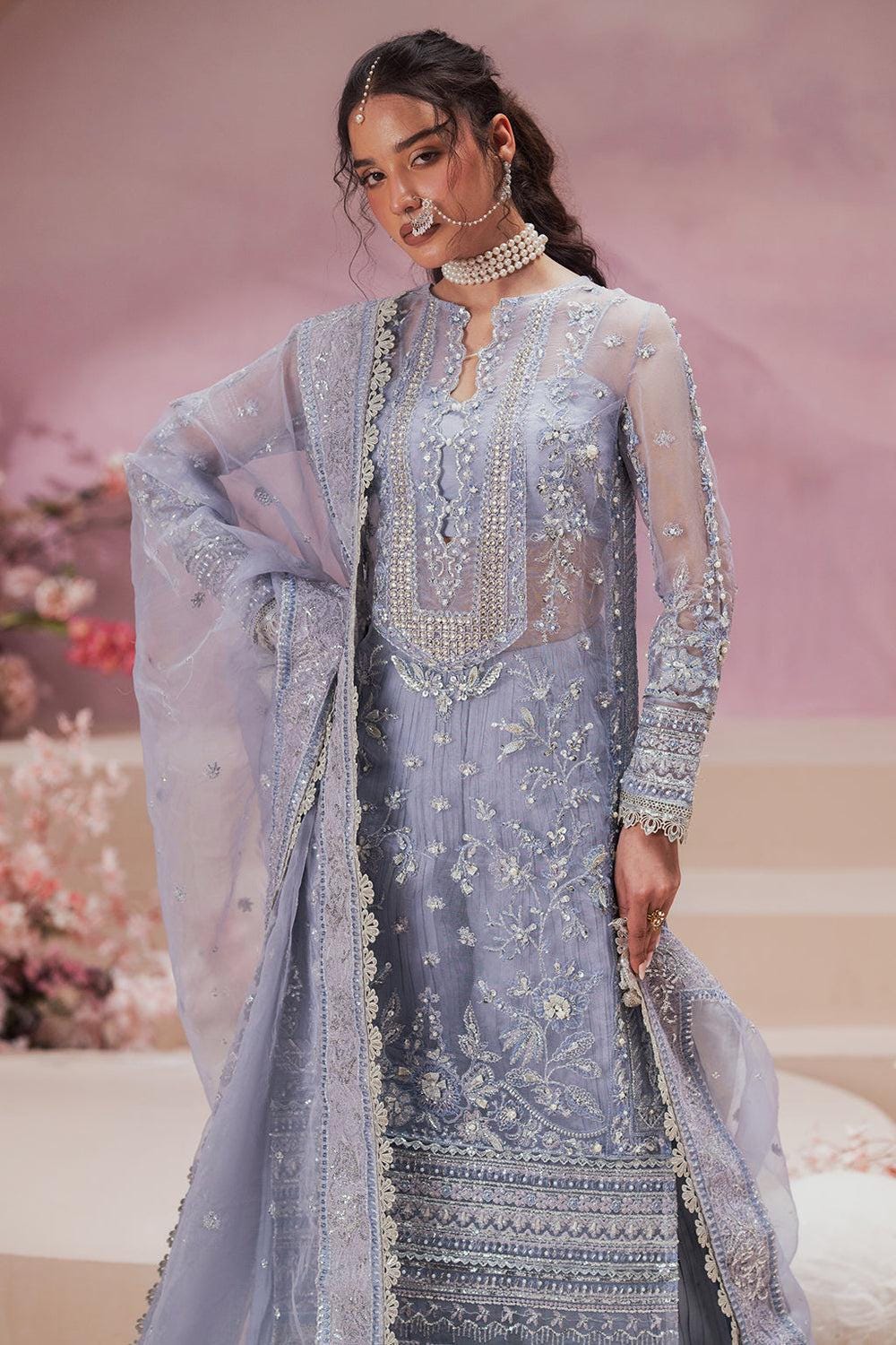 Embroidered Organza Pakistani Suit, Kamdani Partywear Dress