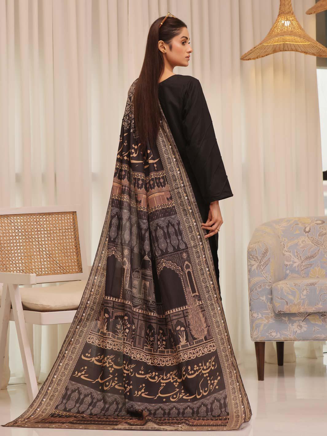Taj Mahal Dupatta | Arabic Calligraphy Lawn Shawl