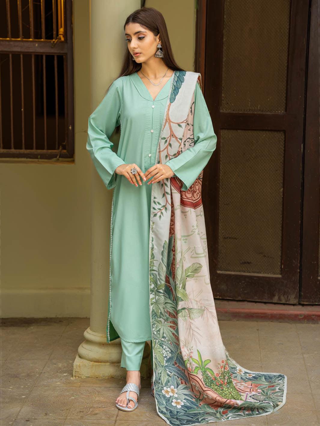 Printed Arabic Urdu Poetry Scarf – Lightweight Polly Lawn Hijab