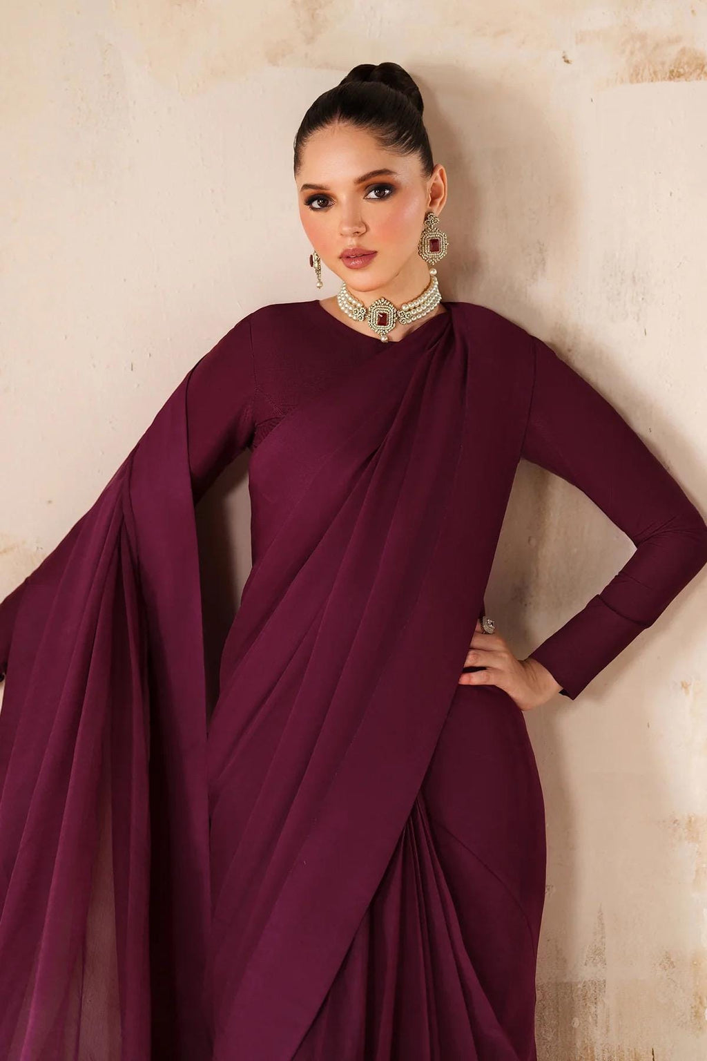 Plain Chiffon Saree, Indian Party Wear, Raw Silk Blouse