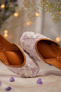 Handcrafted Blush Khussa | Embroidered Pearl Wedding Flats