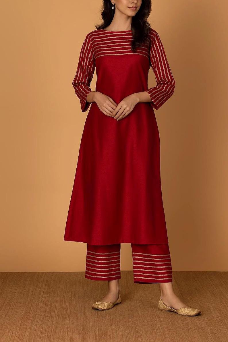 daisy maroon silk shalwar kameez, silk dress with golden work 3pc suit