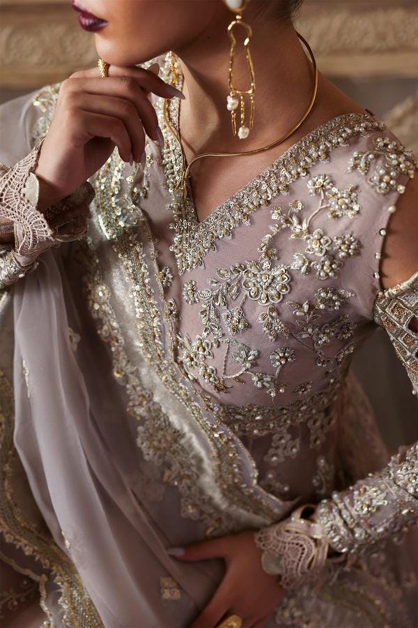 Designer Grey Organza Pakistani Suit, kamdani Sequence Work, Eid Outfit