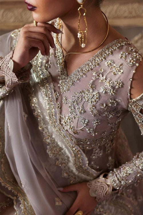 Designer Grey Organza Pakistani Suit, kamdani Sequence Work, Eid Outfit