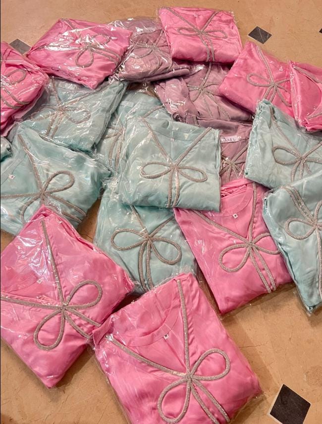 Whimsy Soft Bow Farshi Shalwar, Traditional Shalwar kameez for Women's|pink farshi shalwar|grey farshi shalwar,Free shipping