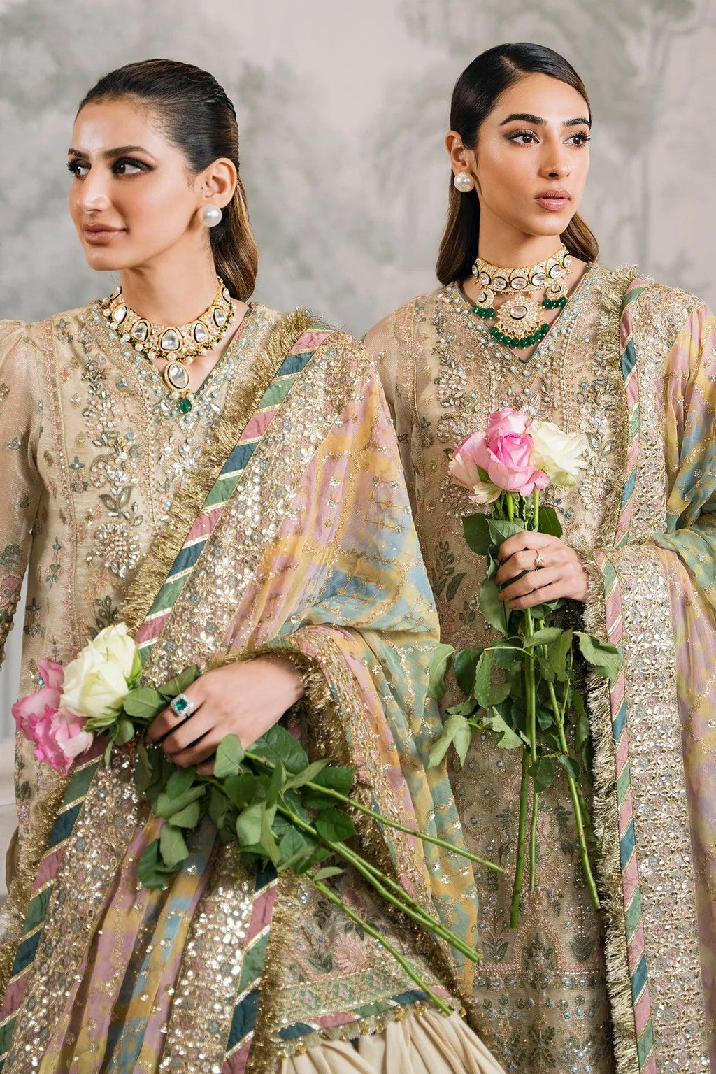Embroidered Masuri Kurta Palazzo Suit | Pakistani 3-Piece Dress